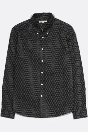 Far Afield Chemise Mod Button Down - Noir Imprimé Géométrique - S