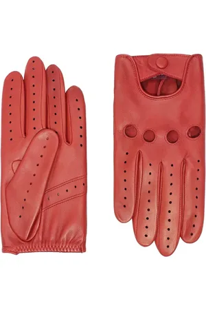 AGNELLE Gants Steeve - Conduite - Non Doublé - Cuir Agneau - Rouge Cardinal - 85