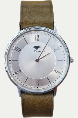 IL BUSSETTO Montre My Time - Cuir Italien & Acier - Quartz Miyota - 40mm - Vert