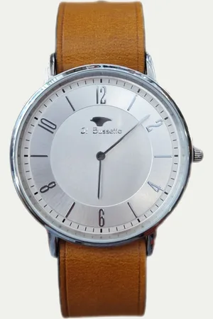 IL BUSSETTO Montre My Time - Cuir Italien & Acier - Quartz Miyota - 40mm - Marron Clair