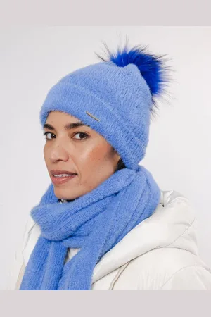 Rino & Pelle Caso Fleecy Pom Pom Beanie - Blue
