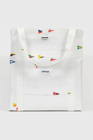 Parlez Shopping Tote Bag In White
