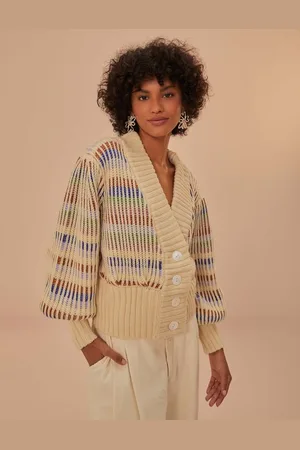 Farm Rio - Bold Stitch Cardigan - Stripe - Xs
