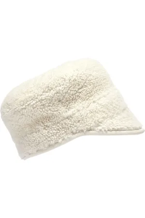 GUSHLOW & COLE Leather Bound Shearling/sheepskin Cap