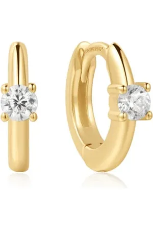 ANIA HAIE Solitaire Cubic Zirconia Mini Huggies
