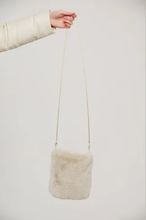 Rino & Pelle Doxy Faux Fur Bag - Birch
