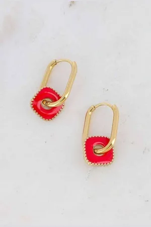 Bohm Paris Rouge Solea Enamel Earrings