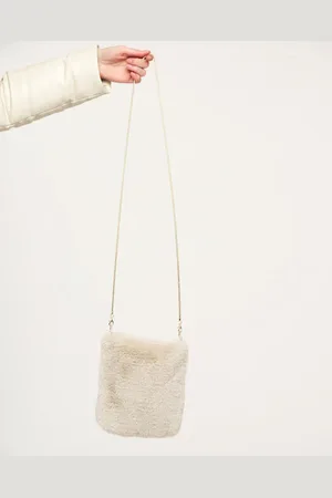 Rino & Pelle Doxy Faux Fur Shoulder Bag - Powder