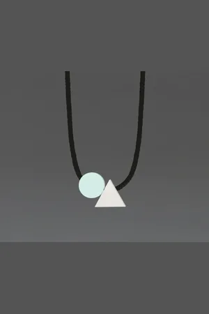 One We Made Earlier Ellsworth Geometric Necklace With Circle And White Resin Triangle