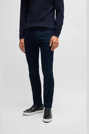 HUGO BOSS P-delaware5 Dark Slim-fit Trousers/ Jeans In Brushed Satin 50524431 404 - 32/32
