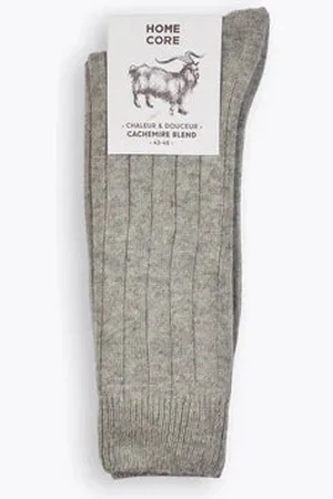 Homecore Chaussettes Cashmere Blend Socks - Neutral Grey - Gris / 39 - 42