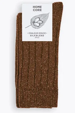Homecore Chaussettes Wool Silk Elements Brown - Marron / 39 - 42