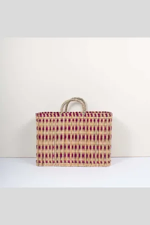 Bohemia Woven Reed Basket, Medium