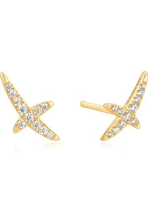 ANIA HAIE Kiss Pave Stud Earrings - Heart Hunter