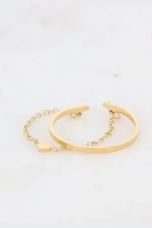 Bohm Paris 2 Rows Ring With Heart