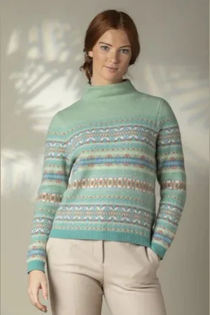 ERIBE Kinross High Neck Sweater - Opal - Small