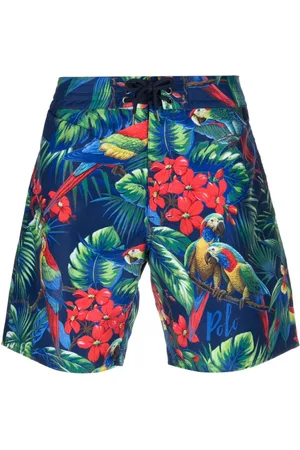 Ralph Lauren Palm Island Parrot Print Swim Shorts - 34