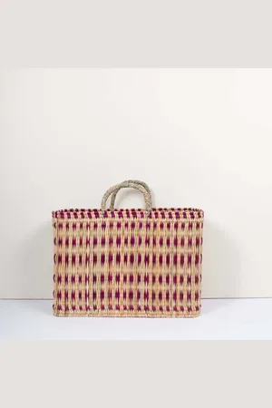 Bohemia Woven Reed Basket, Large