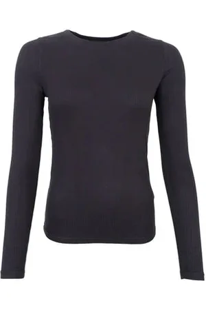 Black Colour Ls Tee - S/m
