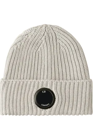 C.P. Company Extra Fine Merino Wool Lens Beanie Moon Melange
