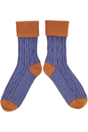 Catherine Tough Slouch Socks Cashmere Blend Saffron