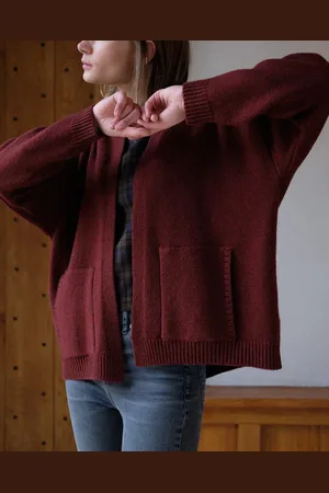 Bibico M Eve 100% Merino Lambswool Cardigan In Nebula - M/l