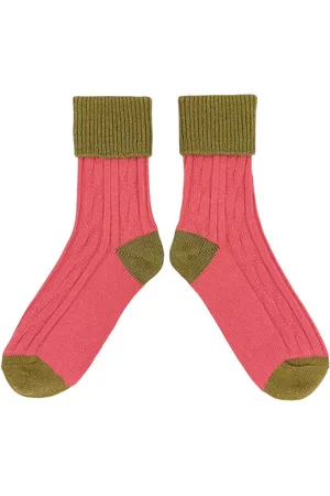 Catherine Tough Slouch Socks Cashmere Blend Green