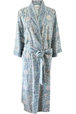 POWELL Cornflower Floral Print Dressing Gown