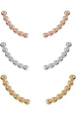 Matthew Calvin Stud Beaded Curved Earrings
