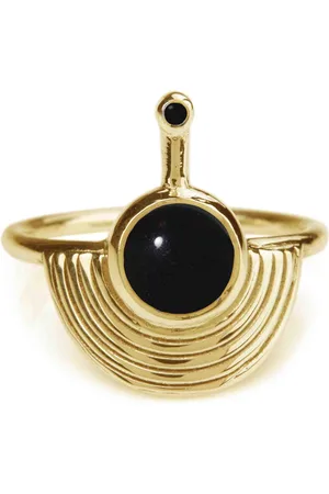 Rachel Entwistle Interstellar Ring Gold - Onyx - P / Gold Vermeil - P / Gold Vermeil