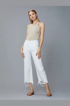 DL1961 Hepburn Wide Leg High Rise Vintage Distressed - 30