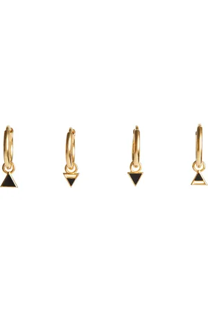 Rachel Entwistle Four Hoop Set / 12mm Four Elements Enamel Mini Hoops - Four Hoop Set / 12mm