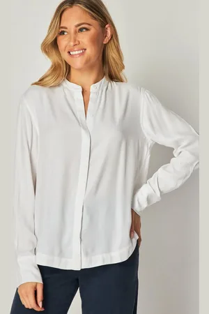 Bella Dahl Mandarin Collar Button Down - Xs / White / B2382-a91-302