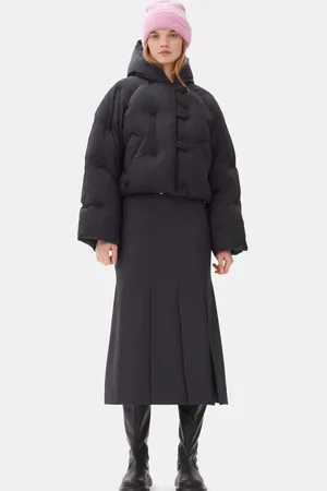Ganni Tech Puffer Jacket - Xxs/xs / Black / F9496