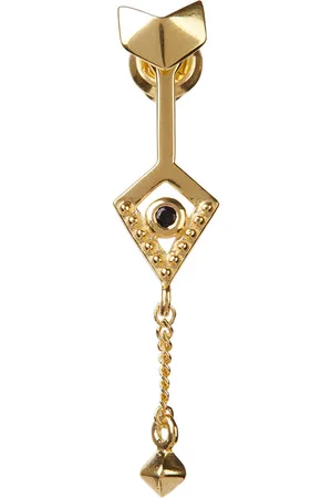 Rachel Entwistle Single Mini Octa Earrings Gold With A Sapphire - Single