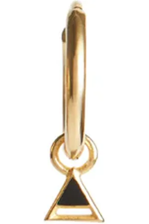 Rachel Entwistle Air / 10mm Four Elements Enamel Mini Hoops - Air / 10mm