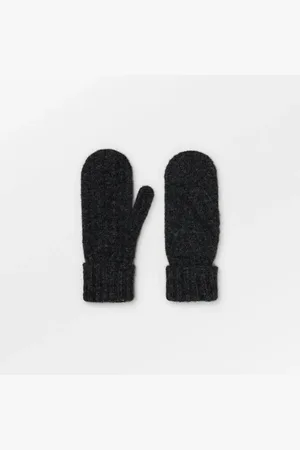 Beck Söndergaard Grey Melange Cable Mittens