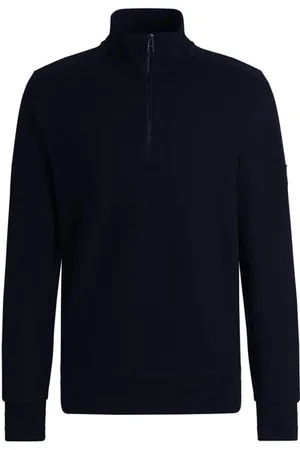 HUGO BOSS Boss - H-sidney 59 Dark Mercerized-cotton Regular-fit Half Zip Sweatshirt 50524999 404 - S