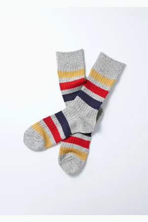 RoToTo Park Stripe Socks Medium Grey - M