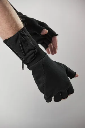 THOM KROM 48m Zip Detail Cotton Gloves - One Size
