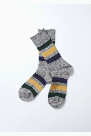 RoToTo Park Stripe Socks Dark Grey - M