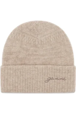 Ganni Soft Wool Beanie - Almond Milk / A6061