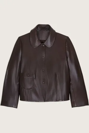 Bash Milo Leather Jacket Marron - 0