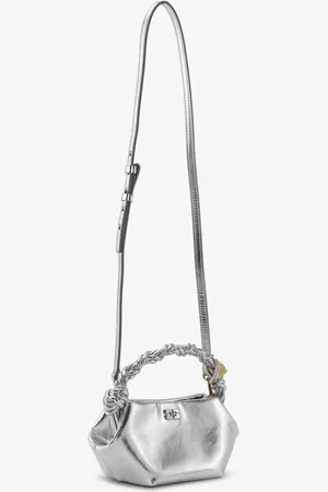 Ganni Mini Bou Bag Metallic - Silver / A6595