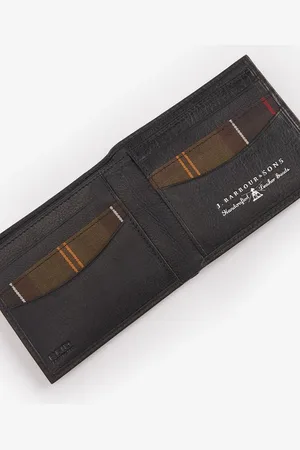 Barbour Colwell Leather Billfold Wallet Classic Tartan - Os