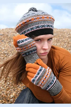 QUINTON & CHADWICK Charleston Dot & Cross Gloves - Os