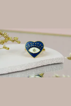My Doris Eye Heart Enamel Ring