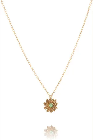 Amanda Coleman Handmade Simple Dahlia Pendant Tourmaline