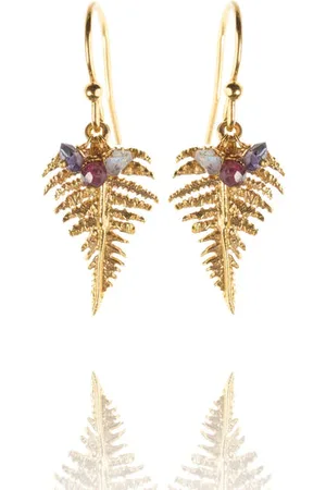 Amanda Coleman Fern Silver Drop Earrings