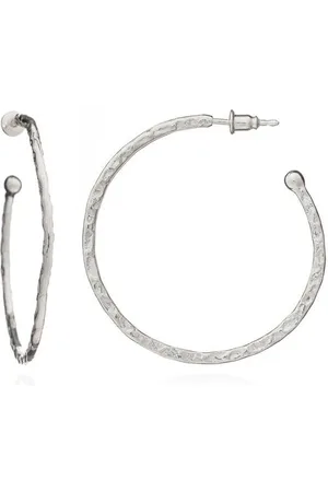 Azuni London Azuni Hammered Hoop Earrings - Large